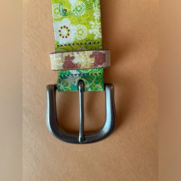Fossil Multicolor Floral Leather Women's Belt - Picture 5 of 9